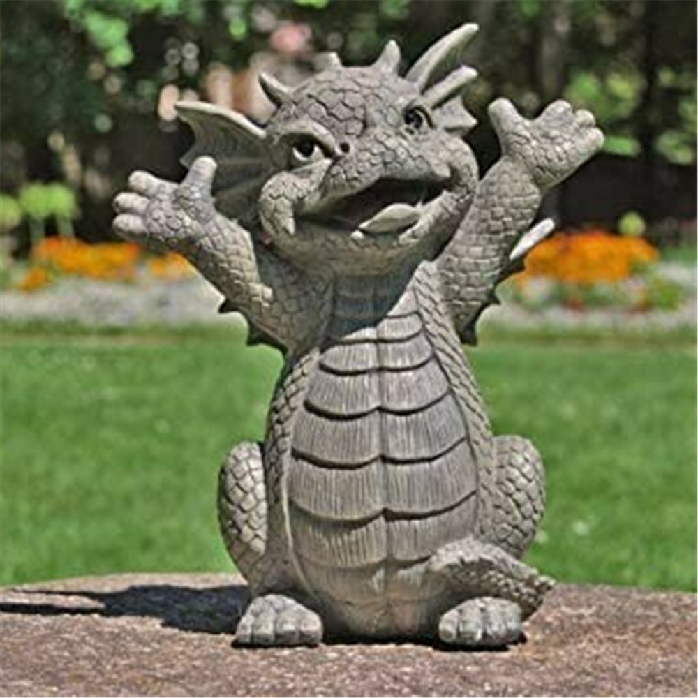 Small Dinosaur Meditation Ornament Garden Resin Crafts Statue