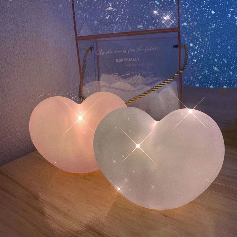 Night Light For Children Kids Baby Girls Gift Bedside Bedroom LED Love Heart Lamp Battery Powered Light Decoration Fairy Lights