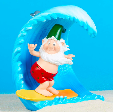 Surfer Gnome & Dolphin Buddy