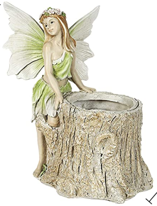 Angel Fairy Girl Flower Pots Loaded with Maui Seasonal Succulents or Orchid Plant