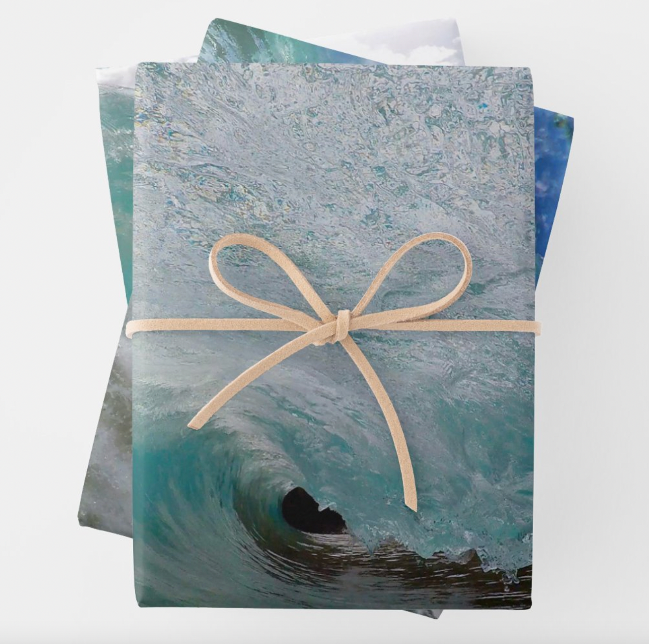 Maui Wave Wrapping Paper Flat Sheets Set of 3