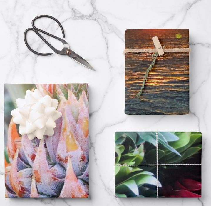 Maui Paradise Wrapping Paper Flat Sheet Set of 3
