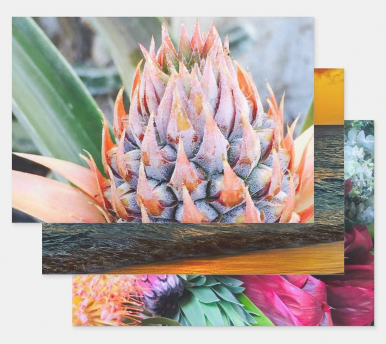 Maui Paradise Wrapping Paper Flat Sheet Set of 3