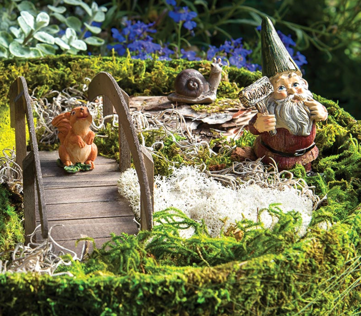 Fairy Garden Moss Basket Kit