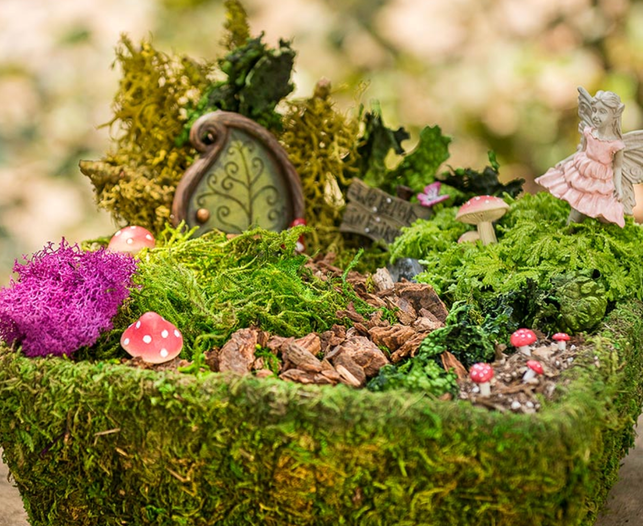 Fairy Garden Moss Basket Kit – Lehua's Forest, Flower Arrangements